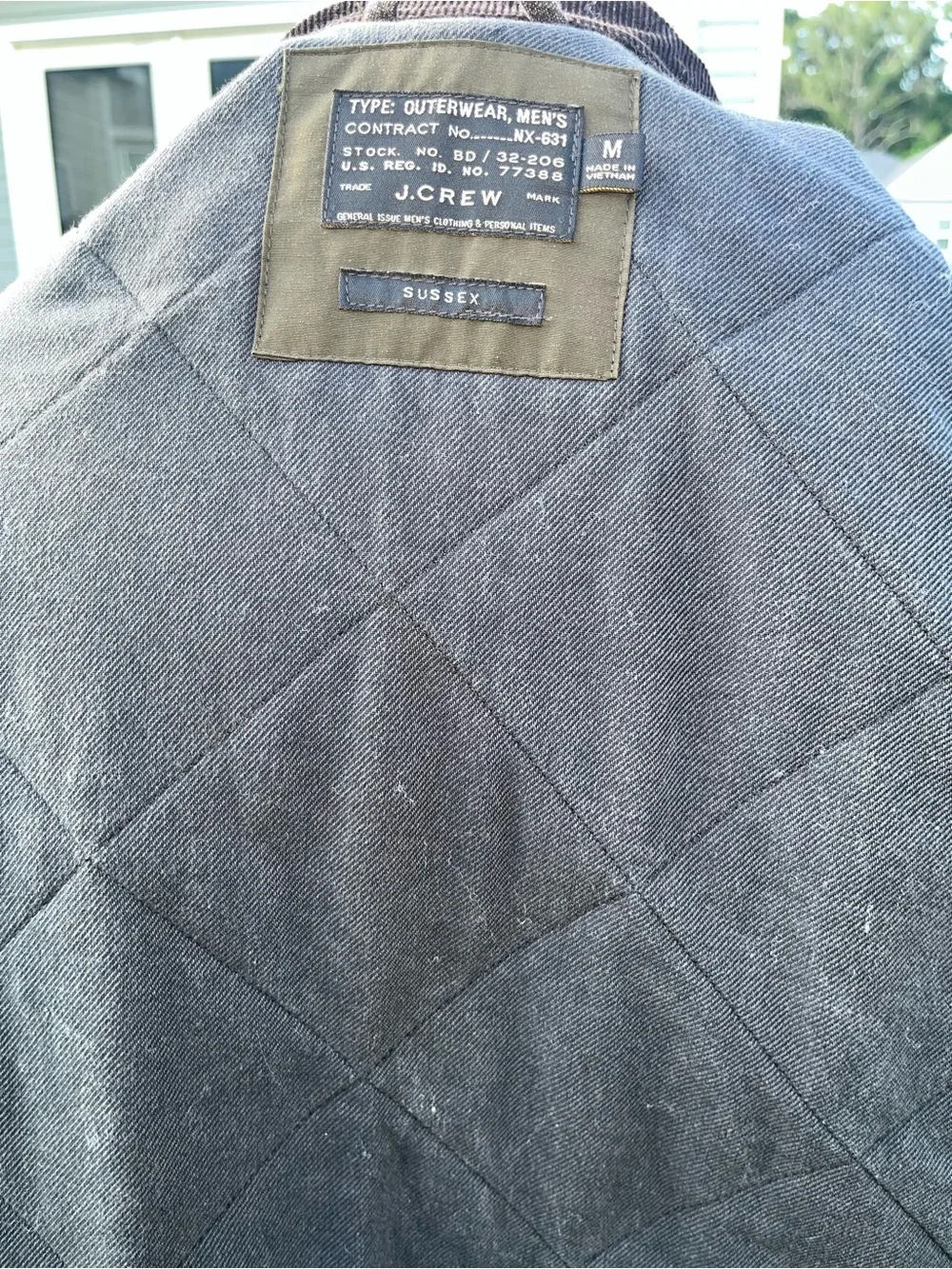 J. Crew Quilted Olive Green Jacket